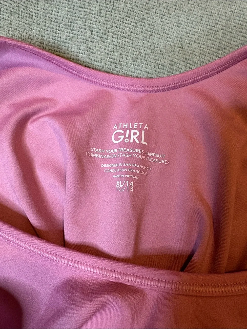 Athleta Girl Pink Stash Your Treasures Jumpsuit